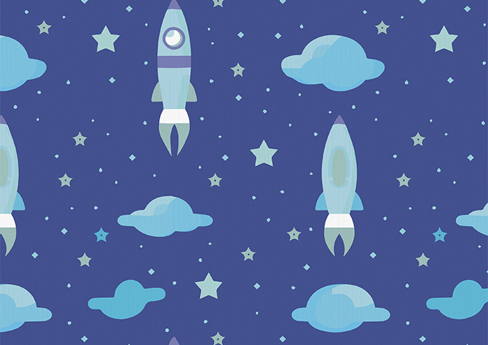 Blast Off, Blue Comet - Motorised Roman Blind - Image 7